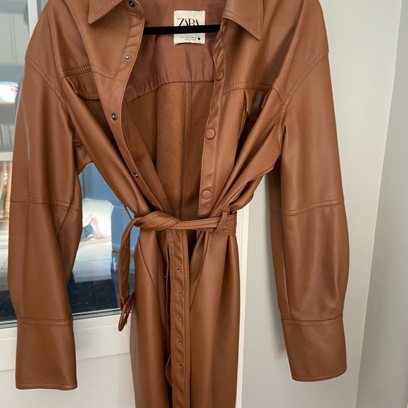 Jacket brown leather zara - Picture 2 of 2